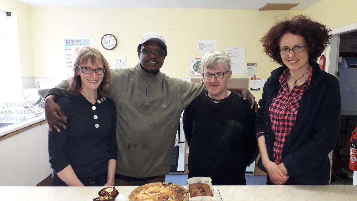 FreshStartWeb's tweet photo. Our cooking classes are in full swing again! Here's our Tuesday class making a roasted root veg quiche and banana cake. If you'd like to learn more about cooking fresh meals, in a fun & friendly environment, then please give us a call on 0131 4767741 #freshcooking #socialcooking https://t.co/XKjveRkEEk