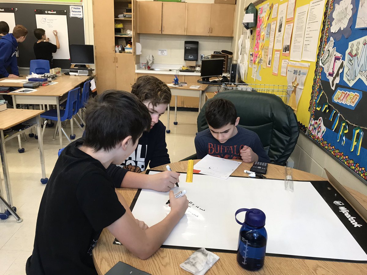 Collaborative Problem Solving in Mr. Dallier’s Grade 7/8 classroom. Lots of great math conversations.