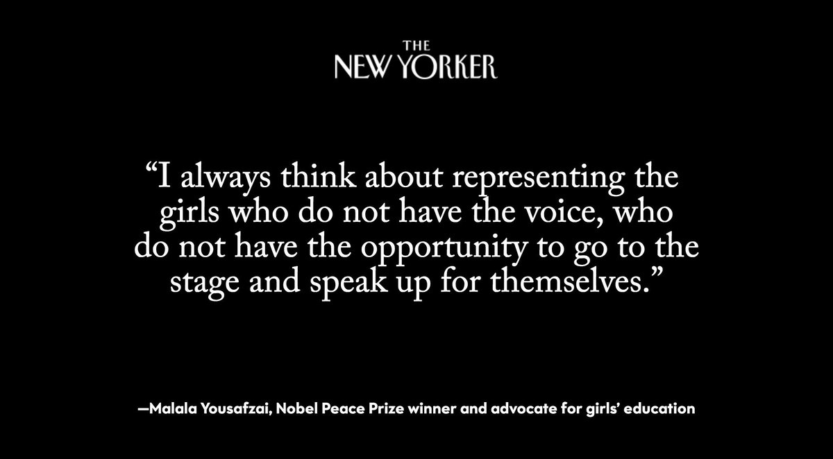 RecyTaylorFilm's tweet photo. RT @newyorker: .@Malala Yousafzai says that when she meets with Presidents and Prime Ministers, or other people in positions of power, her goal is always to speak the truth: https://t.co/2IWaCJgfxF https://t.co/MDsJ5zIv5V
