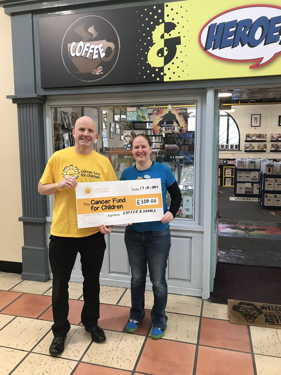 CoffeeHeroes1's tweet photo. It was a pleasure to donate the money today to the Cancer Fund for Children. Want to say a massive thanks again to everyone who got involved and donated money to the John Romita Jr Christmas Raffle!
#comics #coffes #belfast #johnromitajr #charity #fundraising #marvel https://t.co/zbrAue6RJh