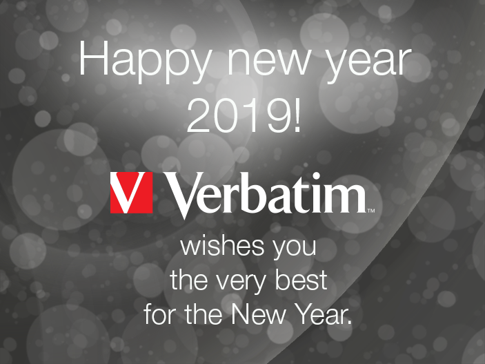 VerbatimLED's tweet image. Verbatim wishes you the very best for the  #NewYear2019 .