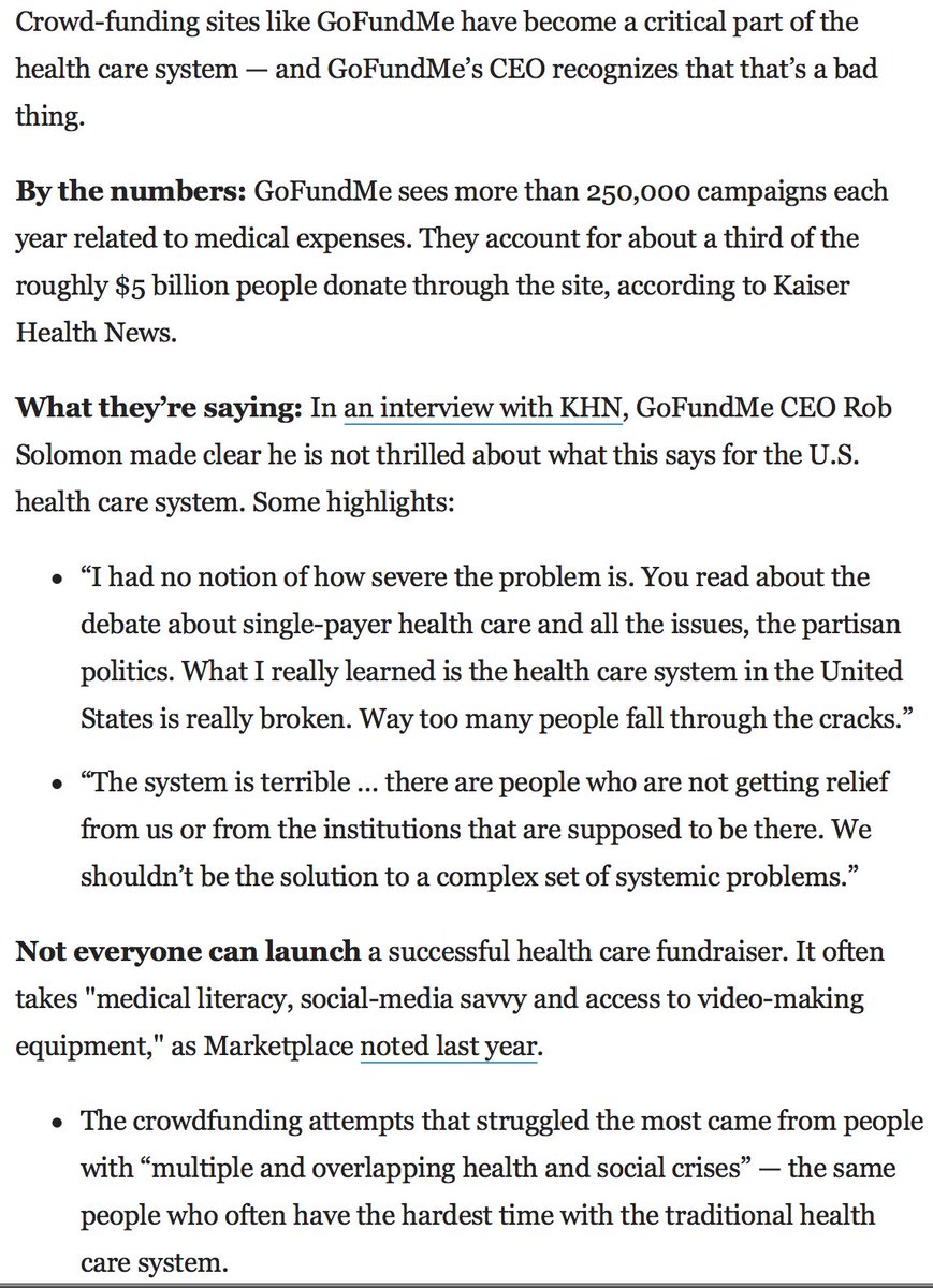 Adam Briggs Sur Twitter Another Example Of The Awful Potential Consequences Of A Non Universal Health Care System How Gofundme And Similar Sites Are Used To Pay Medical Bills And How Even