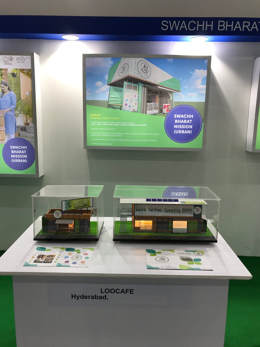 SwachhBharatGov's tweet image. Hyderabad's Loo-café is a smart pre-fabricated, Swiss Knife inspired concept equipped with Loo + Café + ATM + Wi-Fi + FM Radio + Mobile Charging Station. It will be soon placed over 60+ locations across Hyderabad with plans to expand this initiative across the nation.