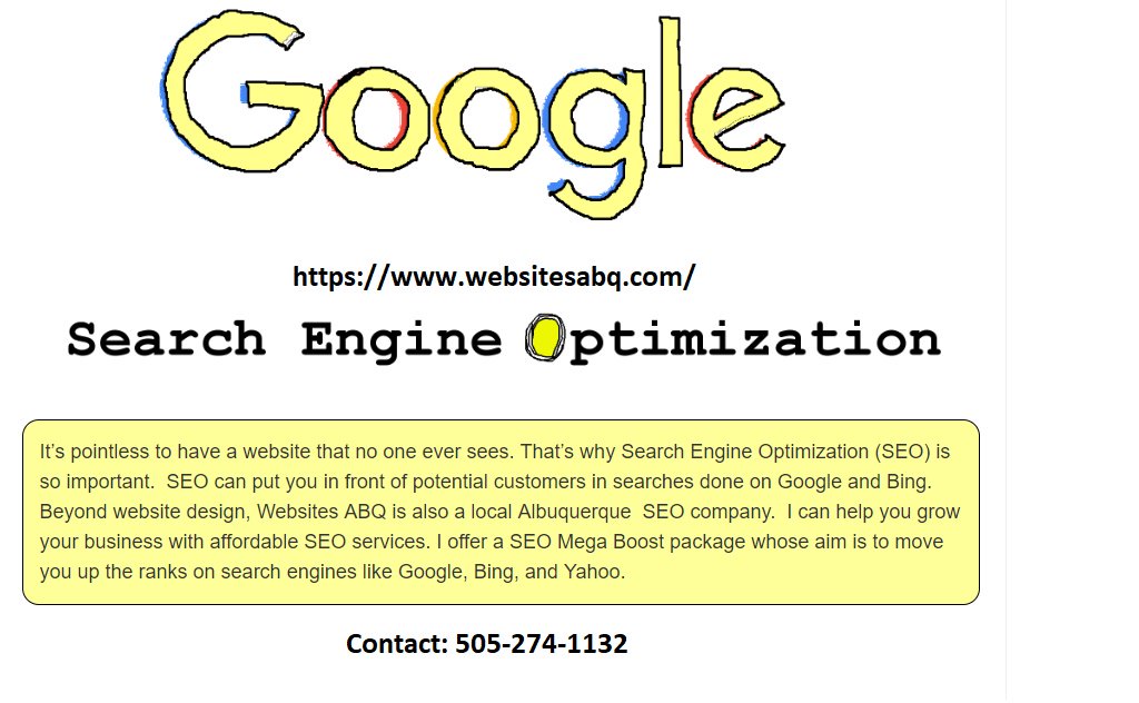 websitesabq.com is a #seo_company_in_Albuquerque in New Mexico, with a long history of completing successful, great-looking #website_design projects. For #Albuquerque_website_developers, call: 505-274-1132