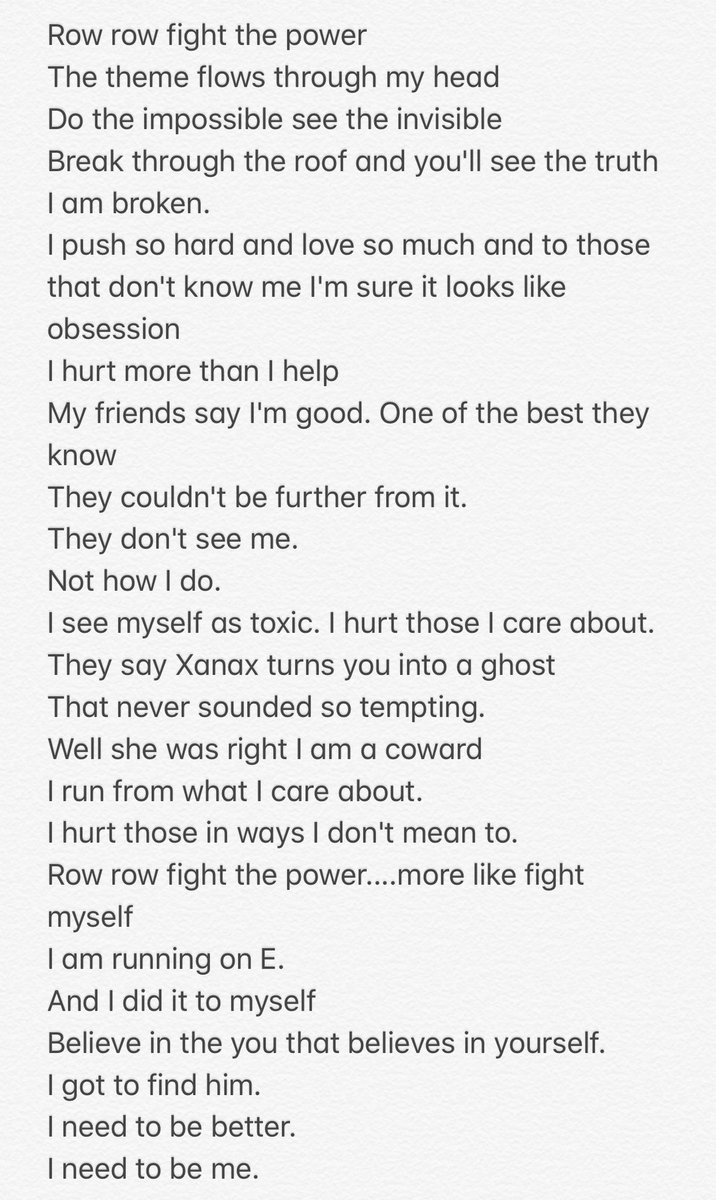 MindOfKil's tweet image. So I wrote this poem last night to help get some stuff out. Let me know what you think. No I don’t want to harm myself. That was not the point of this poem. I just had to get how I am currently feeling out there.