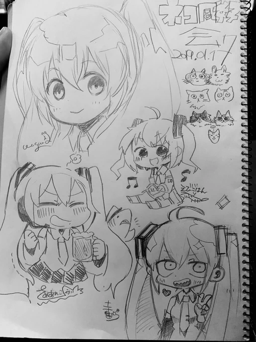 みんなでお絵描きしてる!woguraさん、寺田てらさん、さめあんこさん!自分は雑魚えび。 