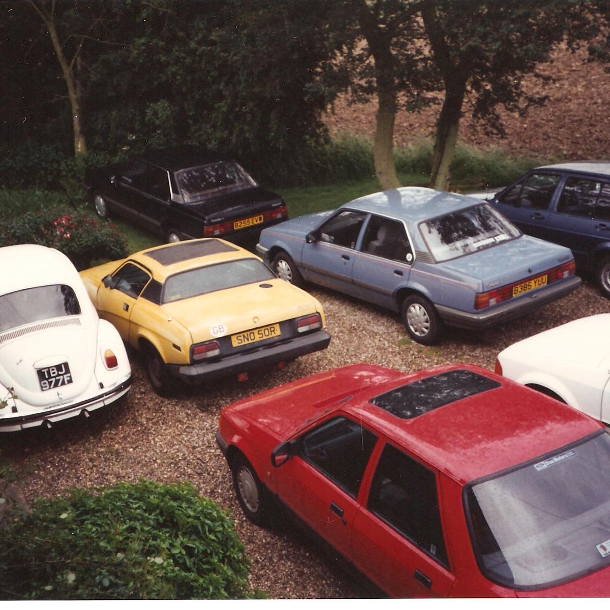 When 'oldschool cars' were just normal transport for me and my friends back in the late 80's/early 90's. #OldSchoolCars #classiccars #VWBeetle #VauxhallCavalierMk2 #TriumphTR7 #VWGolfMk2