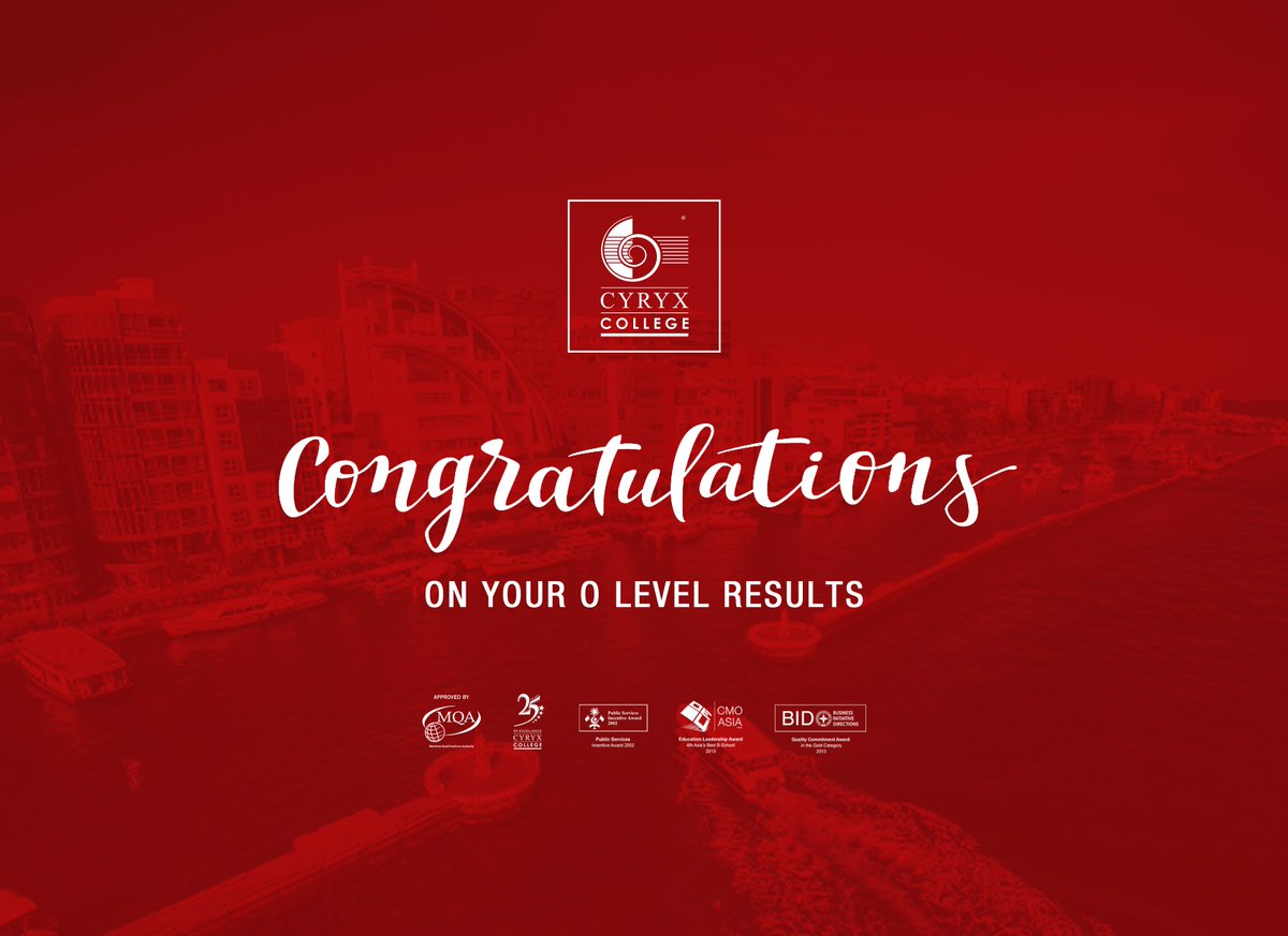 Cyryx College On Twitter Congratulations For Those Who Received O Level Results Attain More By Pursuing Higher Education Without Stopping After Your O Levels We Wish You All The Best In Your