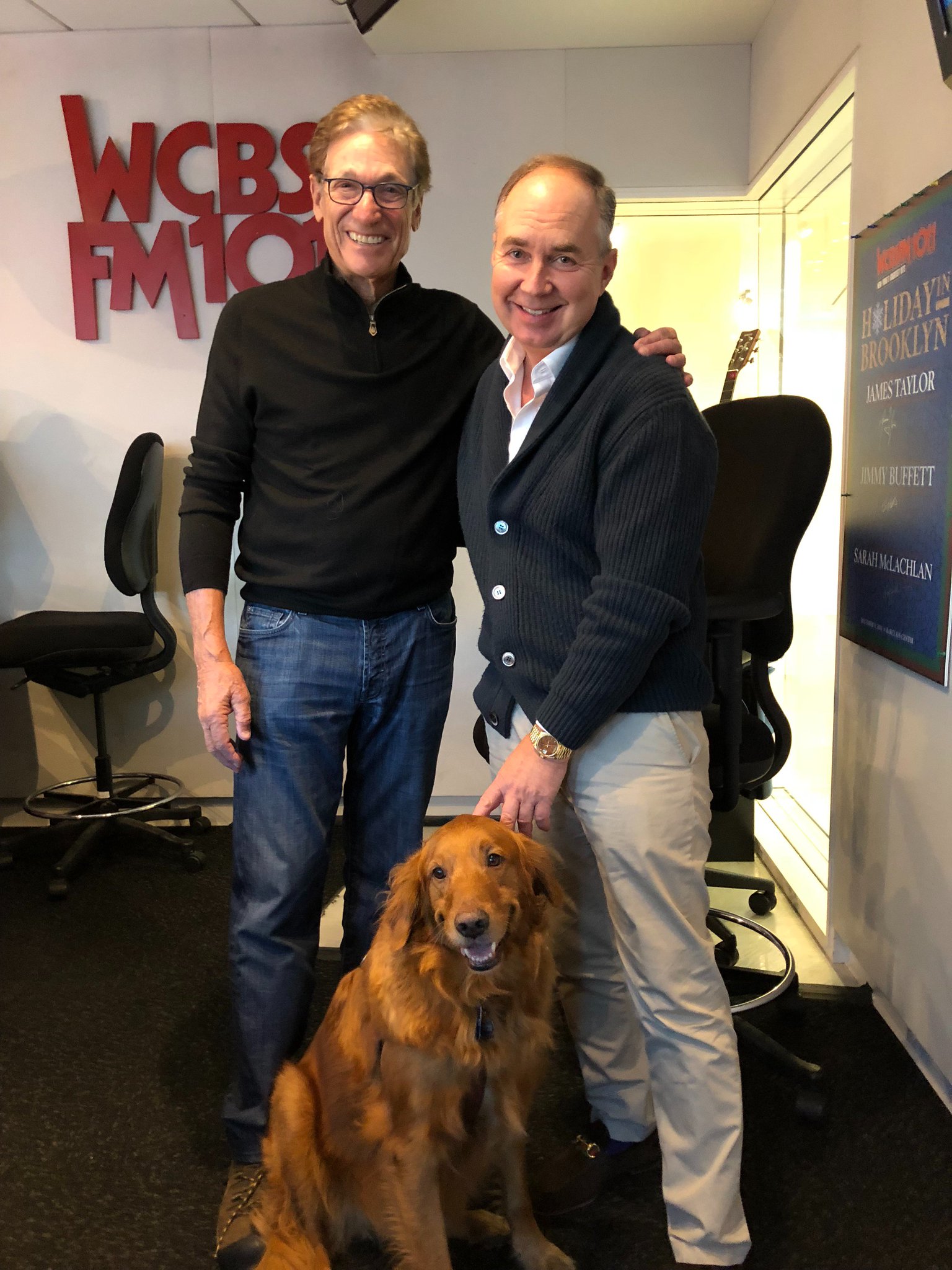 Happy B\day to TV celeb Maury Povich! Hanging here with his great dog Birdie!   