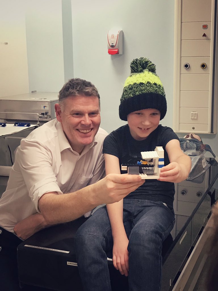 lobke_marsden's tweet photo. We officially launched the Little Linac building kits and 7yo William - pictured here with Little Linac inventor Prof David Brettle - was our first patient to receive one 😊
From today onwards every patient will receive one before they start their #radiotherapy treatment! 
#nhs🎗 https://t.co/xiZV4JShj6