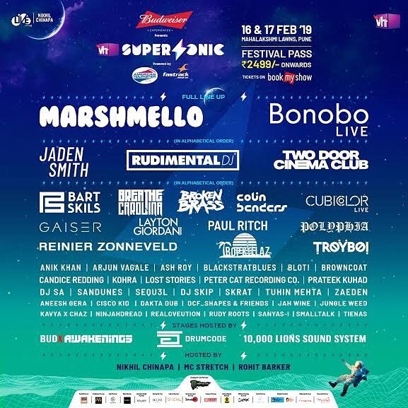 abdul_garari's tweet photo. Here’s presenting the #Vh1Supersonic2019 Phase 2#SuperLineup!  #Vh1Supersonic2019 has BEGUN!#BeThereBeFree #BUDXSUPERSONIC #BeAKing#ATGoesSupersonic #RageWithFastrack
@vh1India

Get your tix now at BookMyShow: https://t.co/40idejtJt7 https://t.co/41TvUnpzFo