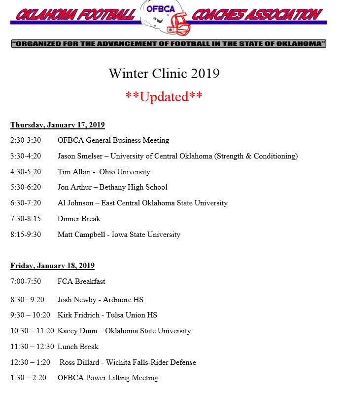 Super Excited for the <a href="/OFBCA/">OFBCA</a> Winter Clinic.