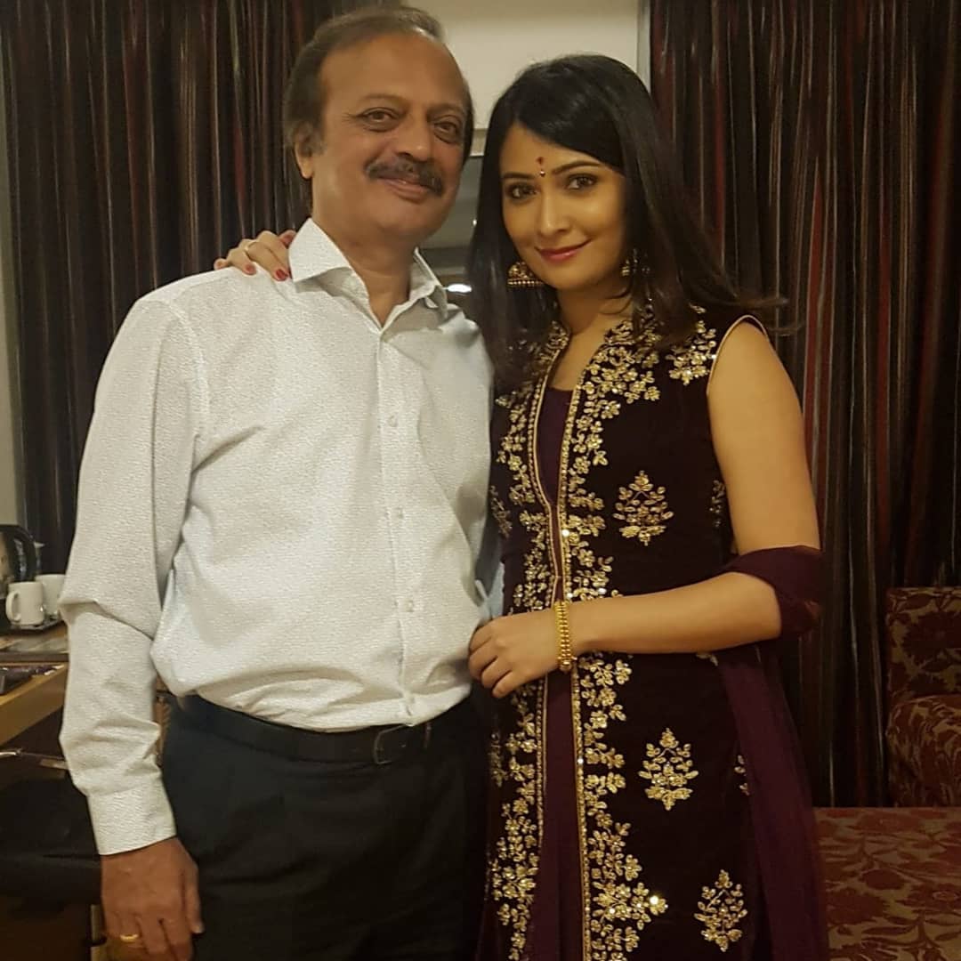 BangaloreTimes1's tweet photo. #Throwback to this adorable post by @RadhikaPandit7... The caption read, "Happy birthday to my first superhero 😘Luv u Pappa! #radhikapandit #nimmaRP" https://t.co/1NAZB6tV5s