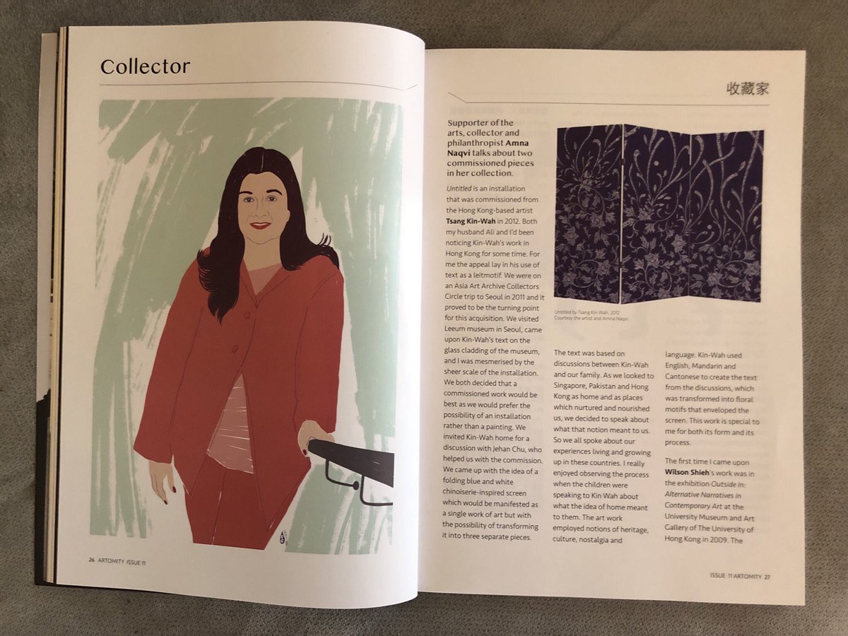 AmnaTNaqvi's tweet photo. An article in Artomity Magazine Winter 2018/2019 Issue in the Collector Series! Works I selected from our collection were by by artists Tsang Kin Wah and Wilson Sheih! #AANCollection https://t.co/z5GgoUvUmb
