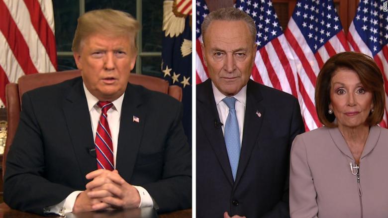 CNN's tweet photo. The President's only way out of the shutdown may be to pick between two pillars of his political viability -- his border wall and the economy | Analysis by @StCollinson https://t.co/NuO66qMIc7 https://t.co/c4Dx7xp8eA