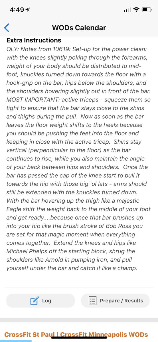 MNMikeB's tweet photo. Woke up to find this wonderfully written walk through of a clean. 😂Shout out to Nick Stalock at CrossFit STP/MPLS for awesome coaching and programming. #externalcues #BobRoss
@dr_mitch_dpt @AlanFredendall @Dr_Gmo_DPT @TPIonTAP @realkirstenlee https://t.co/2DgDntMtLE