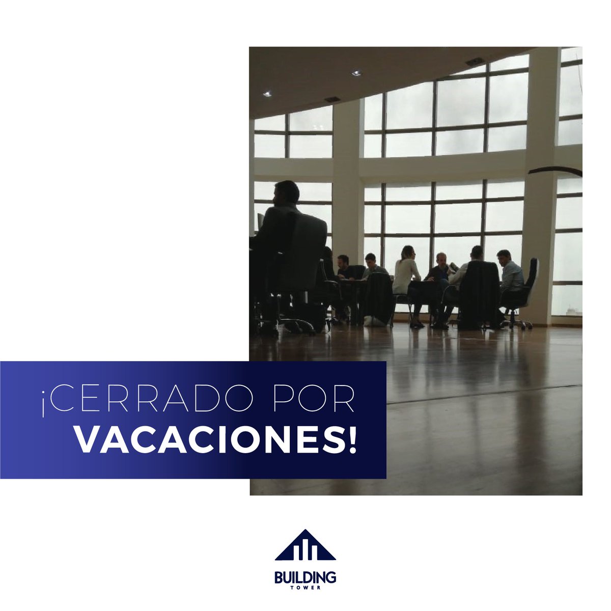 buildingtower's tweet image. CERRAMOS POR VACACIONES. Del jueves 17 de enero al viernes 1º de febrero, nuestras oficinas permanecerán cerradas. Nos volvemos a encontrar el lunes 4 de febrero en nuestro horario habitual de 8 a 16 hs.