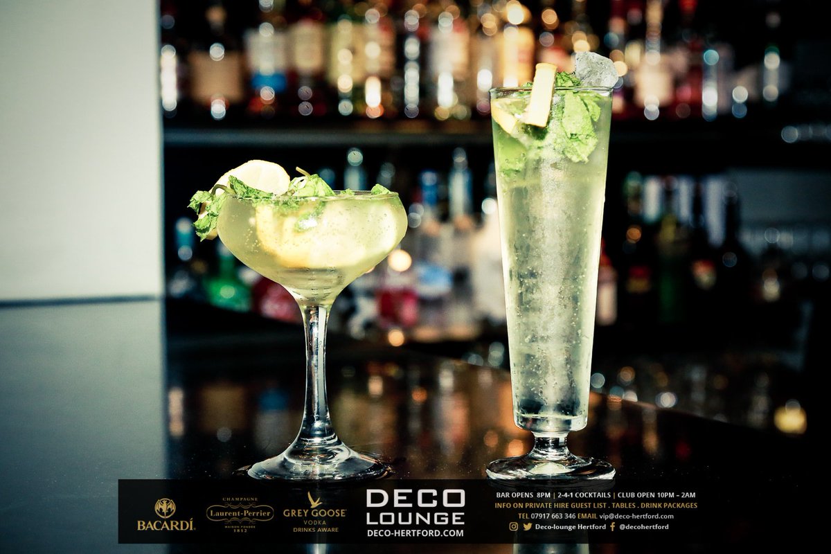 DecoHertford's tweet photo. Head down to #DecoBar this Friday ...we’ve got a drink with your name on it 😉
.
.
.
.
#DecoHertford #Greygoose #Coronabeer #Ciroc #Hennessey https://t.co/GFz2dJpPnO