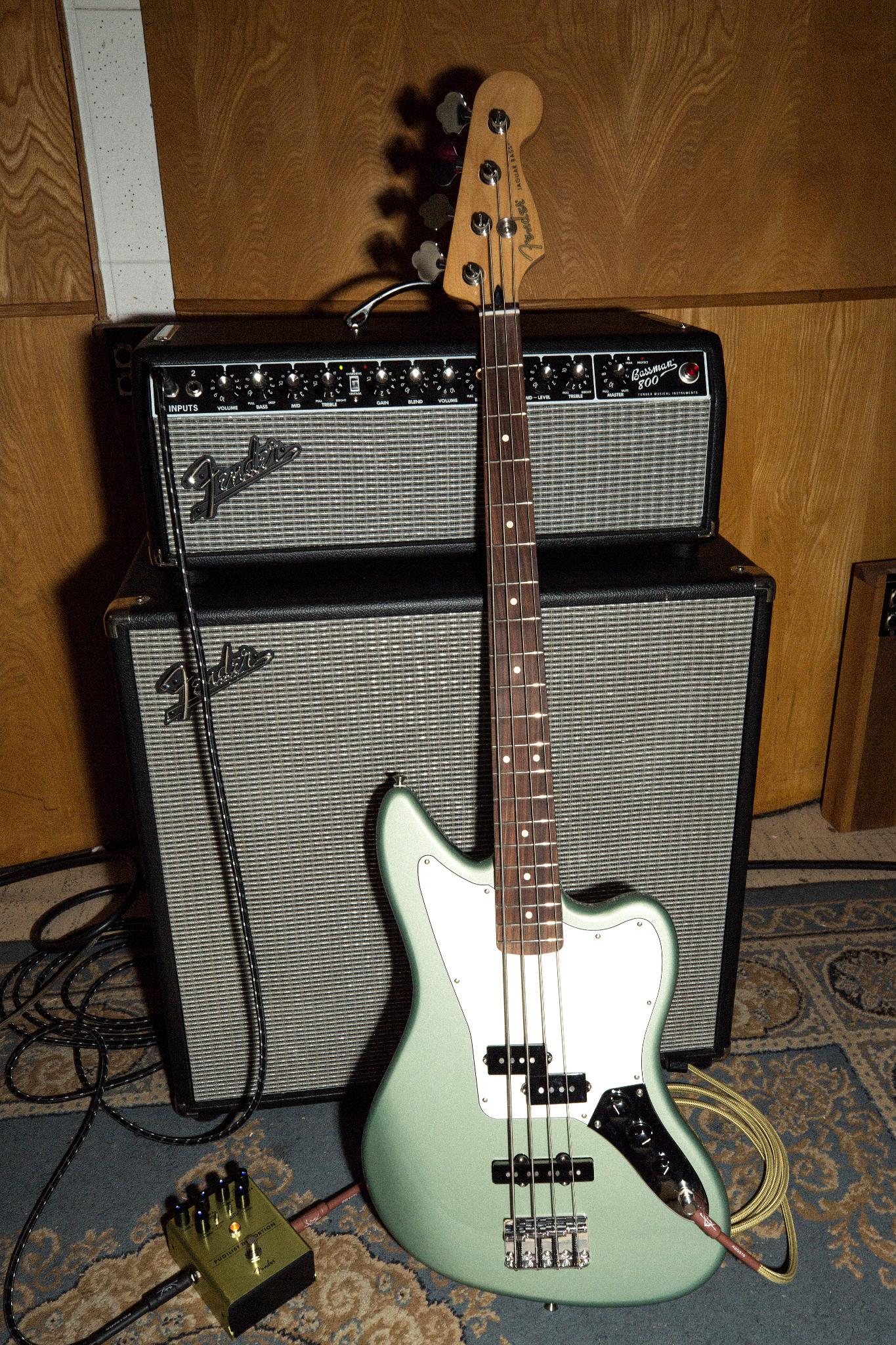 Fender jaguar bass sage green online