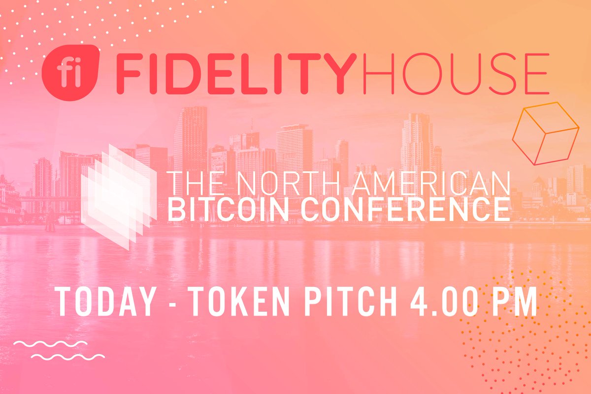 Our TOKEN PITCH is TODAY at 4.00 pm! 

Join us at The North American Bitcoin Conference in Miami! <a href="/keynote_ae/">Keynote</a> #TNABC #Miami #Blockchain #ICO #FidelityHouse #Token #FIH