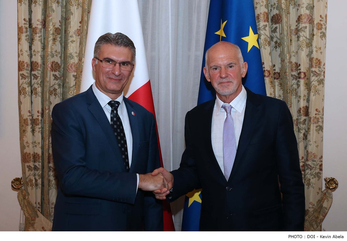 ClubdeMadrid's tweet image. Former Greece PM @GPapandreou just met with Malta's Foreign Affairs Minister, @AbelaCarmelo, to reinforce youth agenda as part of the outreach for @AnnaLindh's programme #YoungMedVoices
#LeadershipSeminar #Euromed #MediterraneanYouth #SouthtoNorth