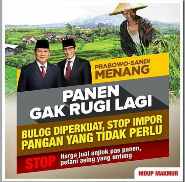 SahabatOnline12's tweet photo. #DebatPilpres2019
#PrabowoIndonesiaMenang
PAS menang panen ga rugi lagi https://t.co/XDWs4WQbLW