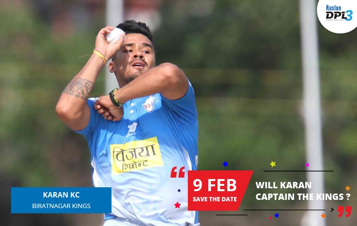 dpldhangadhi's tweet photo. 🏏Will Karan KC captain Biratnagar Kings this season?
🏏09th Feb - Save the date!
🏏Team Preview: https://t.co/pojod8xQmL
#RuslanDPL #DPLHistory #DPLStats #NepaliCricket #DPL3 #RuslanDPL3
#RuslanDPLAuction #DPLAuction #CricketInNepal #NepaleseCricket #DPL https://t.co/4IbYMXsRDS