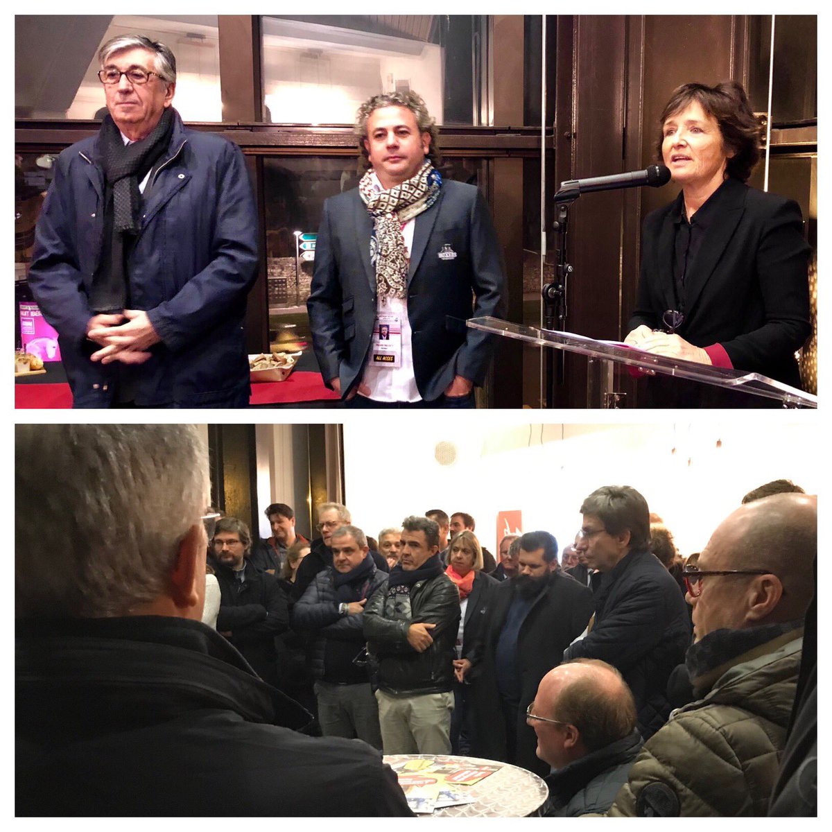 Mardi soir à l’occasion du derby contre l’@HormadiElite, <a href="/ariellepiazza/">Arielle Piazza</a> a présenté ses #Voeux2019 à près de 90 présidents de clubs sportifs bordelais ! Soirée ponctuée par la belle victoire 7-2 de nos Boyz ! #SLMhockey