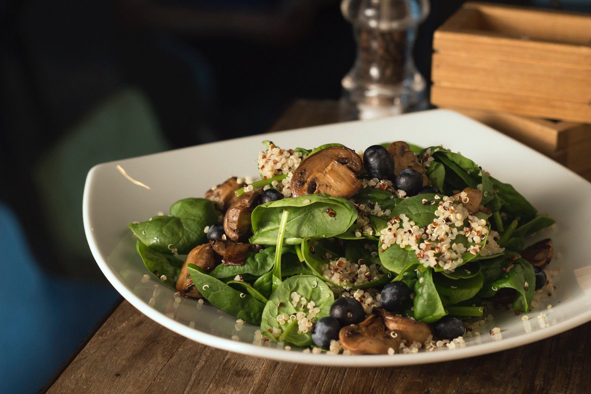 CafeItalianoUAE's tweet photo. Always feed your passion for flavors.
Try our Spinaci e Funghi Salad, a delicate combo light on the stomach. Organic quinoa, baby spinach, roasted mushrooms, blueberries, toasted pine nuts and balsamic dressing. 
#EatingHealthyIsAnArt #YouAreWhatYouEat #PassionForFlavors https://t.co/CUyodNPUGH