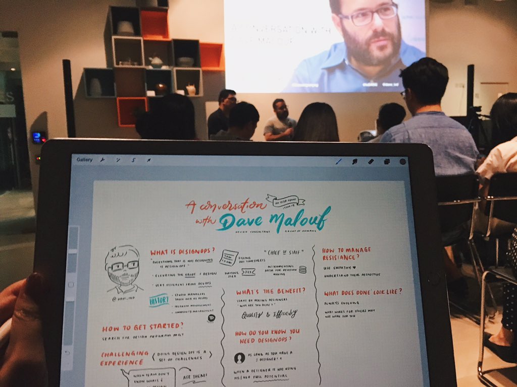 Concluded a 2-day #designops workshop with some final words of wisdom from @daveixd. Thanks for coming over to sunny Singapore!
