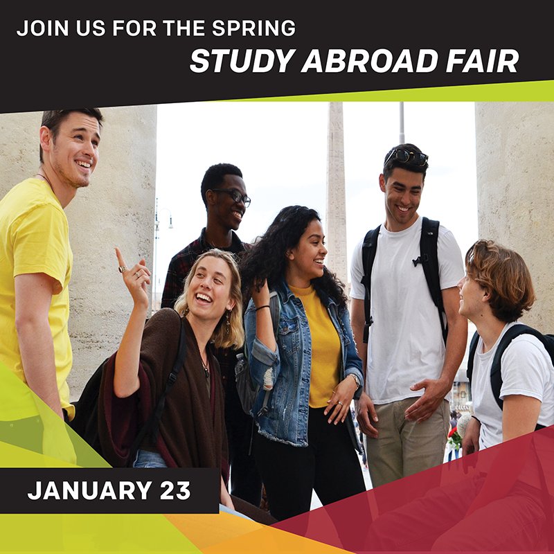 Join us for the spring Study Abroad Fair in Tuttleman Lobby: Wed, Jan 23, 11:30-2:30 in Tuttleman Lobby! Learn about program options worldwide, plus scholarships to help you get there. #StudyAbroad #OwlsAbroad #GetLost <a href="/GlobalTemple/">Global Temple</a> <a href="/KleinGlobal/">Klein GO</a>