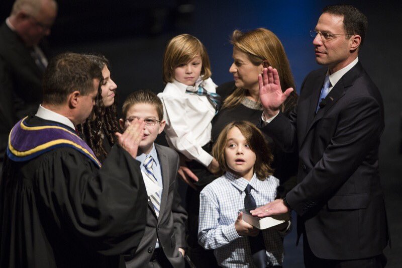 JoshShapiroPA's tweet photo. 2 years ago today I took the oath to serve as your AG. I promised to stand up to anyone who messes with a PA’ian whether a dealer on the corner, a big corporation or the President. We’ve accomplished much and have lots more to do. It’s my honor to serve as the #PeoplesAG. #tbt https://t.co/cQUHHX0djX