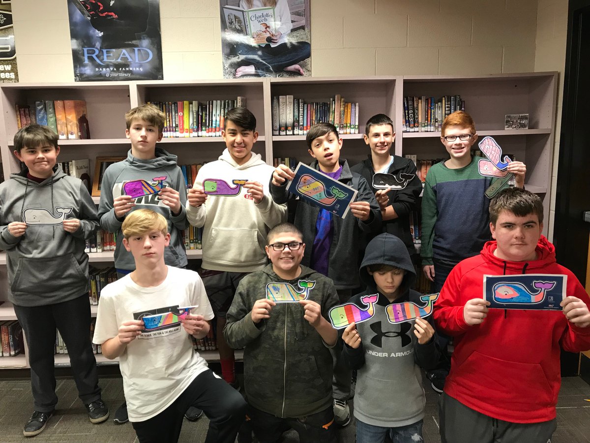 hcmslibrary's tweet photo. Students colored whales this week for #WhalesForACause!
@FirstBook @vineyardvines #HCMSReads https://t.co/2XXc4Apstq