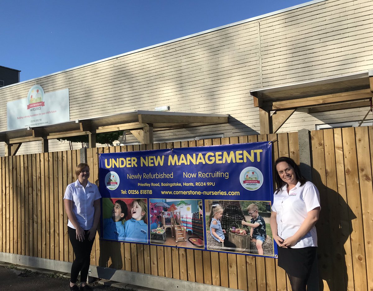 BasingstokeKids's tweet photo. We would like to introduce Emma as our new Manager at our Nursery in Priestley Road alongside her Deputy Manager Lauren.
⭐️Wishing them lots of success in their journeys at Cornerstone Nurseries ⭐️ #careerpath #nurseries #childcare #basingstoke https://t.co/QYJ87a9MnV