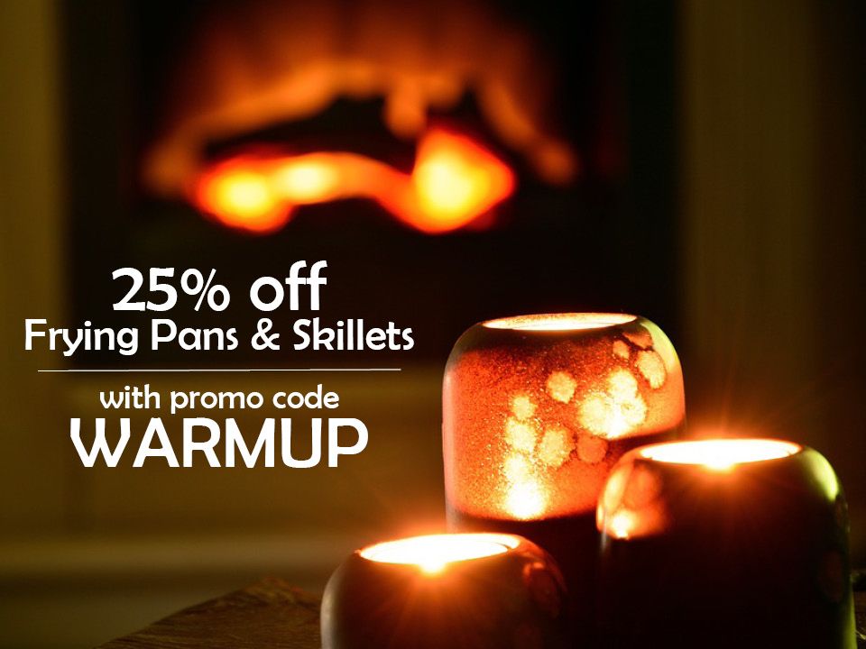 1919Cookware's tweet image. Today through January 22nd get an extra 25% off all products in the Frying Pans &amp;amp; Skillets Category. Just use code WARMUP at checkout! buff.ly/2M2hGZt