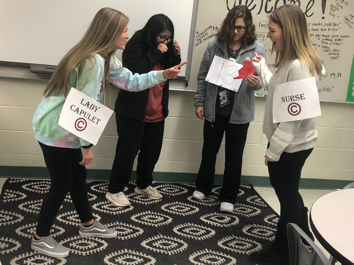 mchs_white's tweet photo. Student-led tableau to review mood in ACT 1 of Romeo and Juliet ♥️🎭 #honorsenglish @MCHS_Indians https://t.co/6ACVaX5w9x