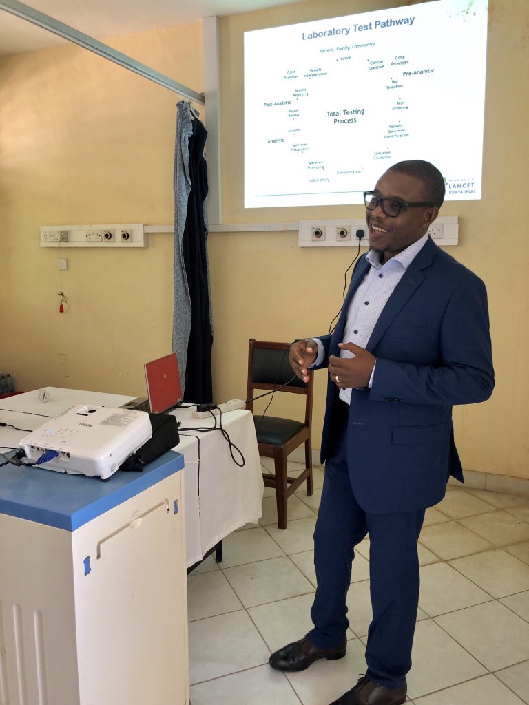 Honored to discuss matters of laboratory quality this morning with the medical team at Kenya Navy Hospital Mtongwe. CME presentation on “Laboratory Quality and  Preanalytical Factors that contribute to Lab Errors”.