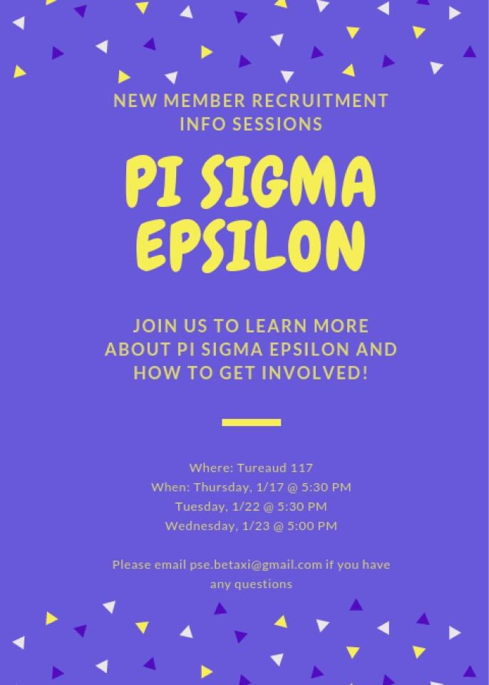 Recruitment begins today! Come out to one of our info sessions to learn more about us and how to get involved.