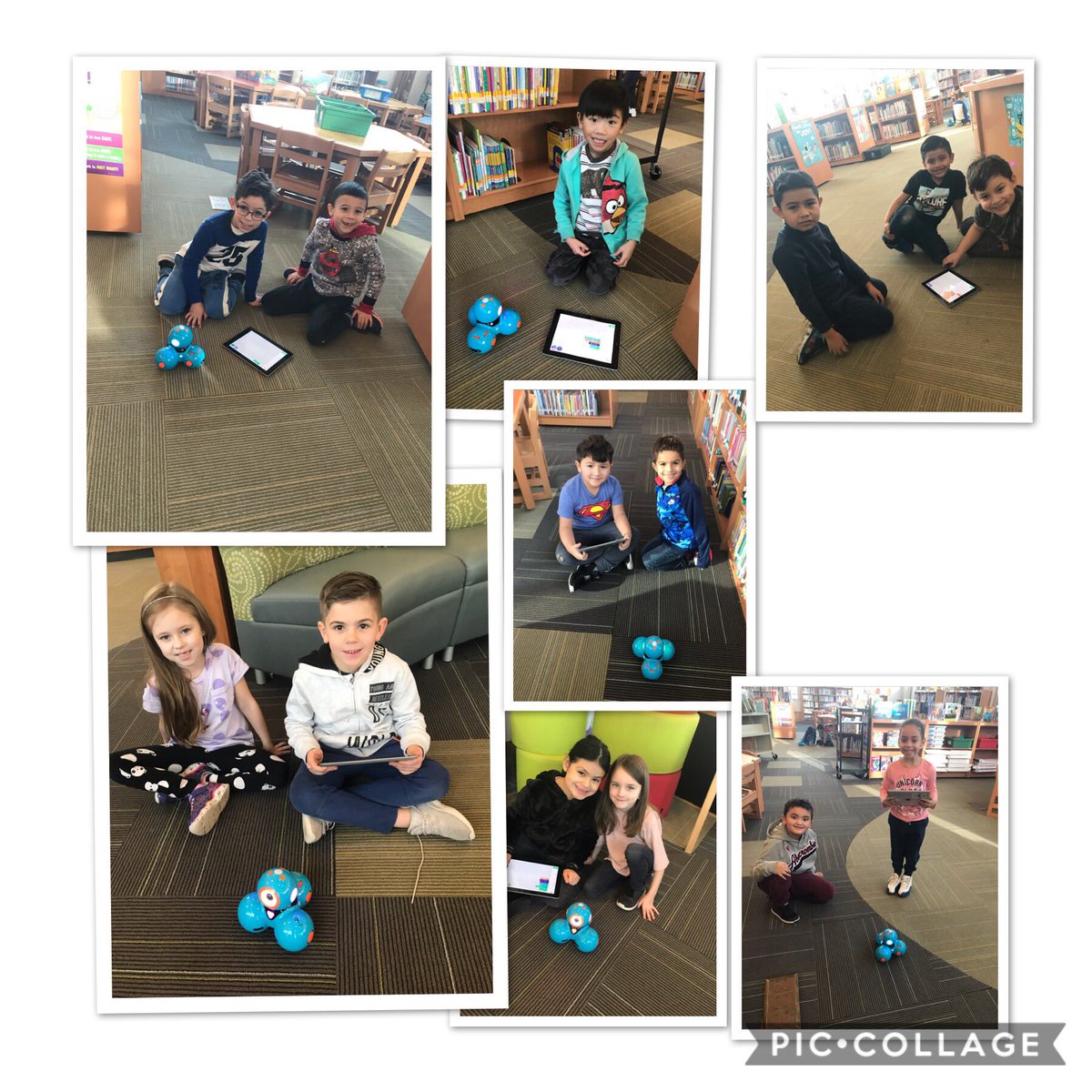 Nodell_library's tweet image. First grade used what they learned with @kid_OYO #ColorbyCode to code @WonderWorkshop Dash using the Blockly app—what a great morning! @Hampton_Street #MineolaProud