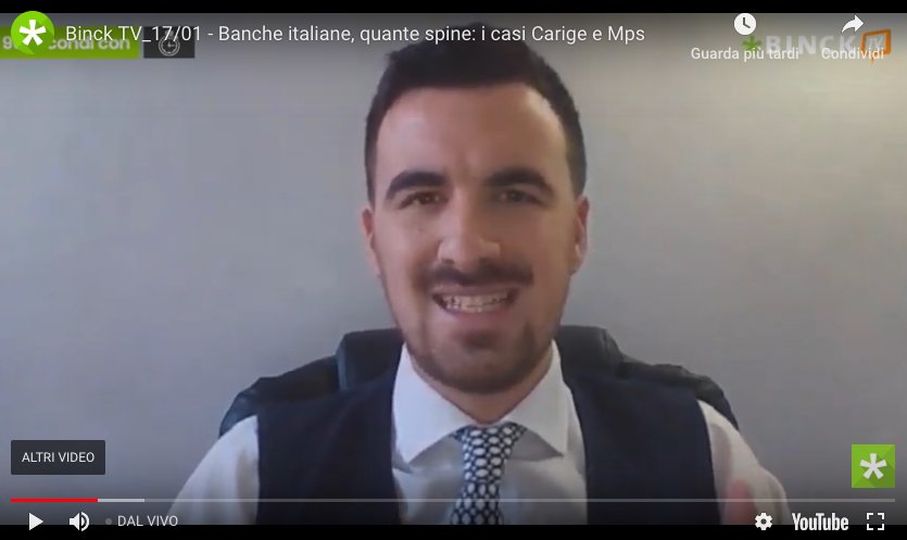 "Tra le banche più a rischio anche Unicredit, <a href="/intesasanpaolo/">Intesa Sanpaolo</a>, Banco BPM. Il contesto politico purtroppo non da garanzie". Puntata: binck.it/binck-tv #bincktv #banche #sofferenze