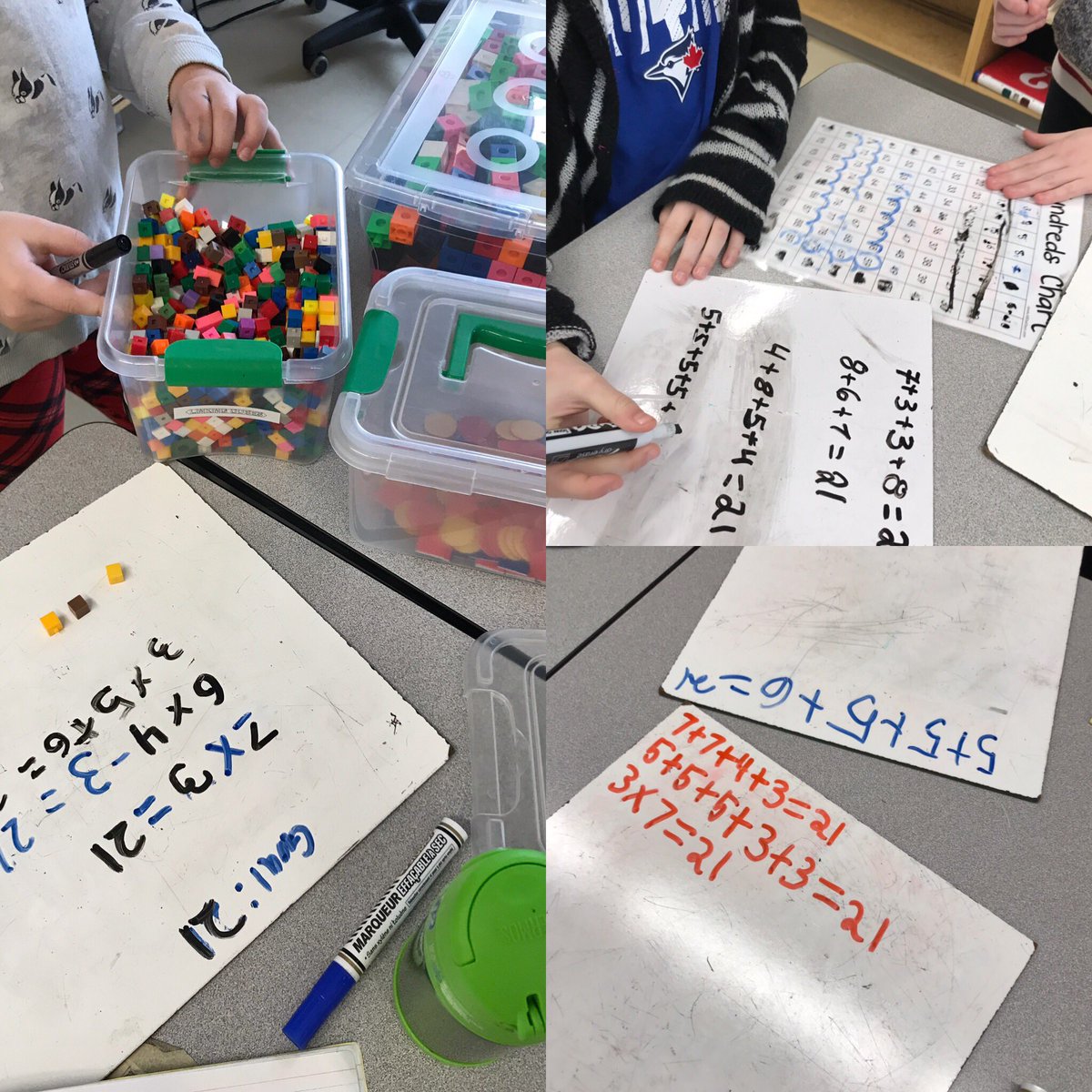 mrsAschenck's tweet image. Brain power to make 21 with missing numbers! @PEMcGibbon @ItsUpToYou____ #LKelempro #McGibbonMath #basicoperations