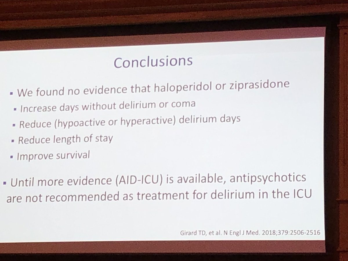 Conclusions of #MINDUSA  #CCR19 I am optimistic that the future of #PedsICU delirium is in its #prevention and pedantic delivery of ICU care. #move4ward #Earlyrehabilitation #WDAD2019 @Dilanee1