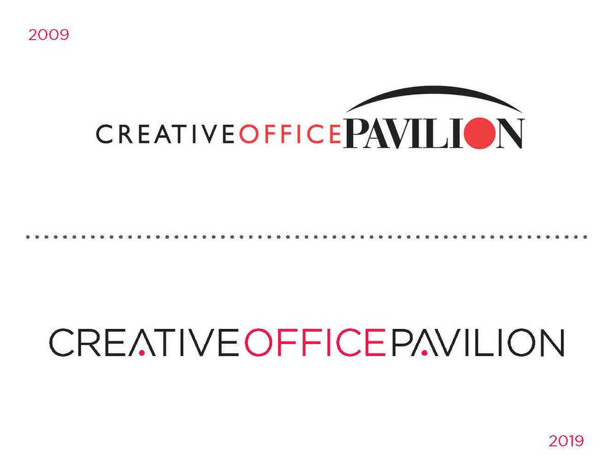 Wow, talk about a serious transformation! #10yearchallenge #creativeofficepavilion #glowup #logo #makespacehappen