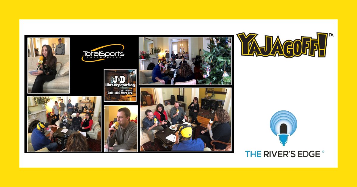 RiversEdgePGH's tweet photo. This week's @YaJagoff! is streaming NOW at https://t.co/XL1jx9Vhi5!  It's stop two of their Fireplace tour! https://t.co/DiMzQQ9EjK