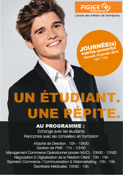 PigierMtpl's tweet photo. #Pigier Montpellier Millénaire vous invite à sa Journée Portes Ouvertes, le samedi 19 janvier de 10h à 15h. Découvrez nos #formations changez avec nos étudiants, conseillers et professeurs référents. Venez nous poser vos questions ! #JPO https://t.co/uTFiUuomWk