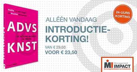 Alléén vandaag ontvang je introductiekorting bij bestelling van het net verschenen boek ADVIESKUNST voor iedere interne adviseur. Klik door, lees verder en bestel! bit.ly/2SNmDIg