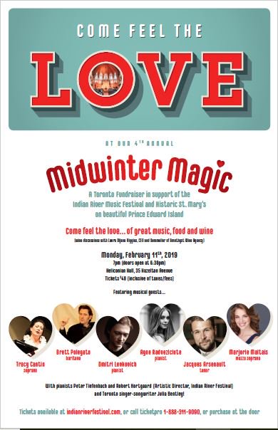 underthespire_'s tweet photo. 4th Annual MidWinter Magic - Toronto Fundraiser 
Monday, February 11th @ 7:00 PM 
Heliconian Hall, Yorkville 

#MidWinterMagic #HistoricStMarys #indianriverfest #fundriaser #musicbreatheshere #Toronto #savethedate https://t.co/AsJYl54OoC