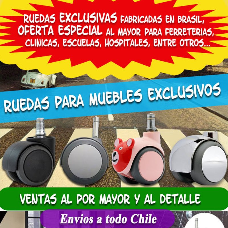 cleverway_stgo's tweet image. #FelizJueves Descuento Especial en Ruedas para muebles para mayor información acerca de nuestros nuevos productos visítenos en cleverway.cl o llama a nuestro teléfono 229633800 / 226659890 / 996999999 - E-mail: clientes@cleverway.cl con gusto lo atenderemos!