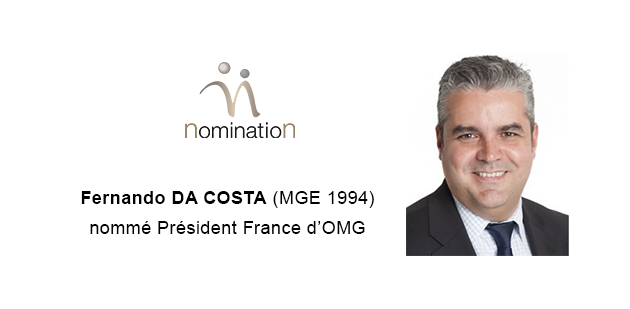 #Nomination #Alumni  👏 Fernando Da Costa (🎓MGE 1994 à @IDRAC_Paris) nommé Président France d'Omnicom Media Group > idrac-network.com/page/nomination