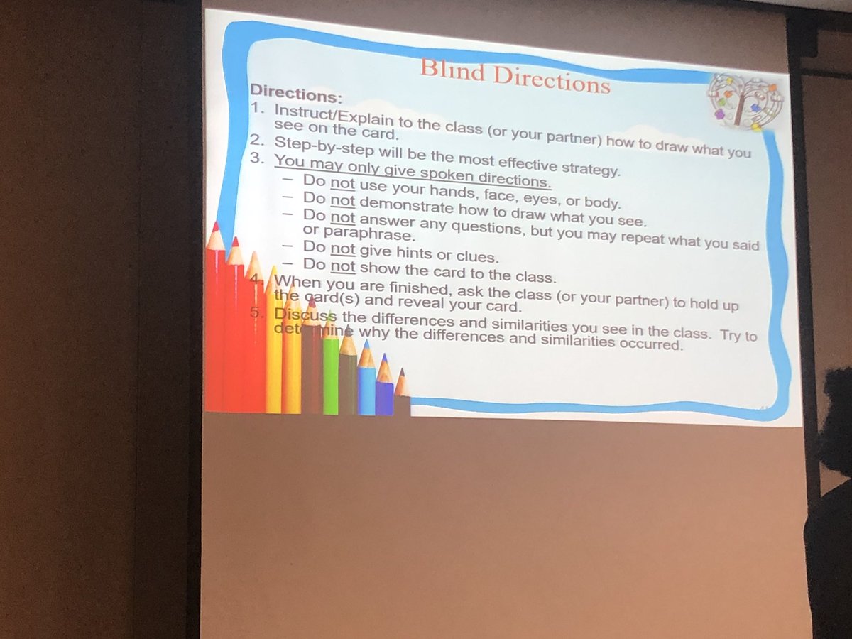 BE_DaphneW's tweet image. “Students need opportunities to practice what we are asking them to do in writing before they start writing.” @Region4ESC Thank you, Felisha! I’m really learning a lot! “Blind Directions Activity”, I don’t think I did too bad! @SpringISD_Curr